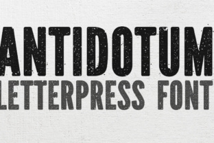 Antidotum: A Bold, Handmade Letterpress Font