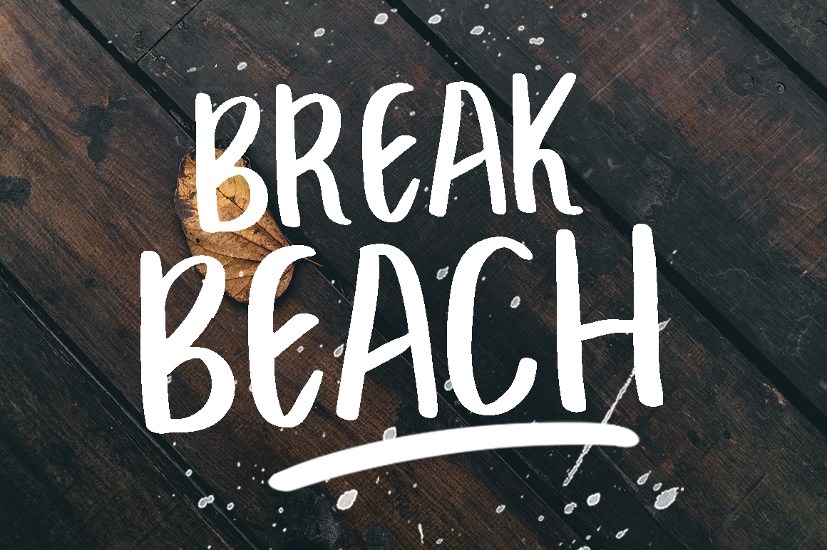 Break Beach: A Versatile Handmade Brush Font for Creative Projects