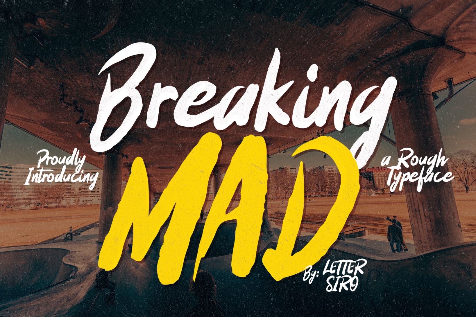 Breaking Mad: A Rustic Handmade Font with Natural Energy
