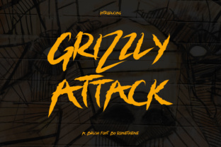 Grizzly Attack: A Bold Brush Stroke Font for Creative Projects