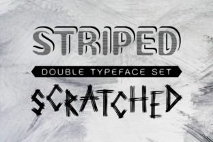 Striped and Scratched: A Bold and Functional Font Duo for Modern Design